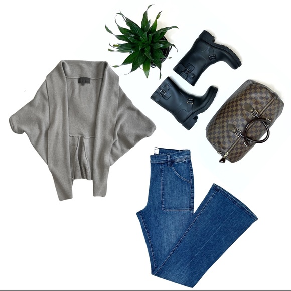 Sunday in Brooklyn Temesa Cropped Gray Cardigan from Anthropologie - Picture 6 of 6